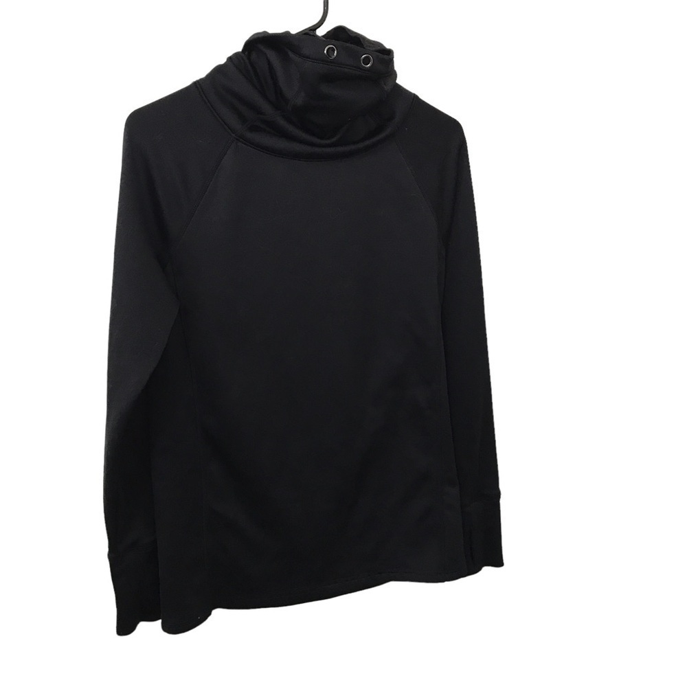 Athleta Funnel Neck Pull over Women's Black sweater with Thumb Holes size S